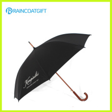 Werbung gebogener Holzgriff Regenschirm